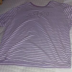 Cherokee Lavender and White Striped Tee